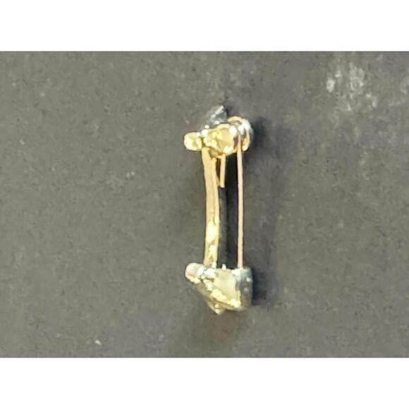 Vintage Gold Safety Pin Brooch - Picture 2 of 3